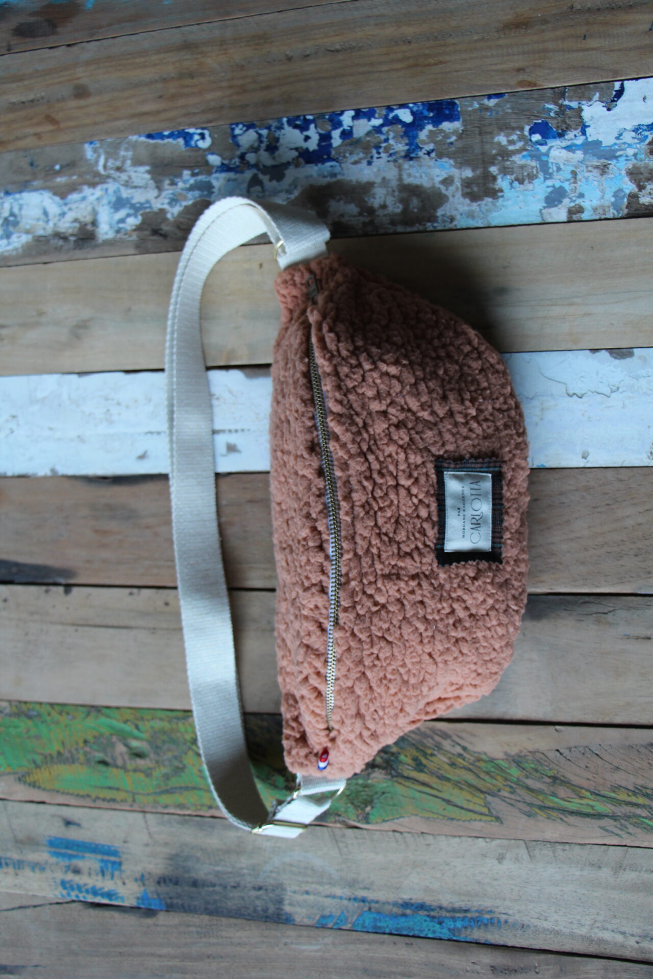 Sac banane sherpa caramel