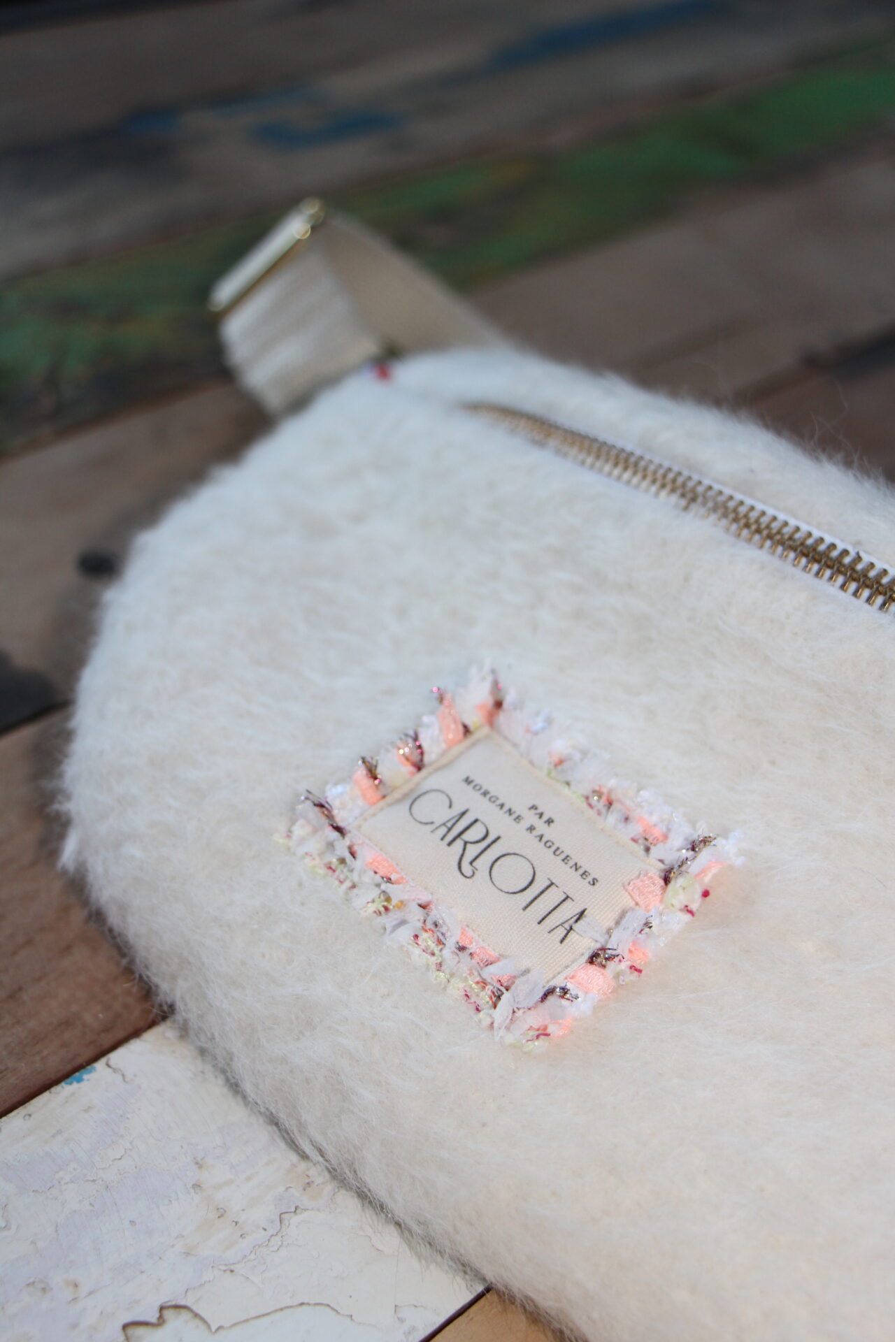 SAC BANANE ECRUE ALPAGA