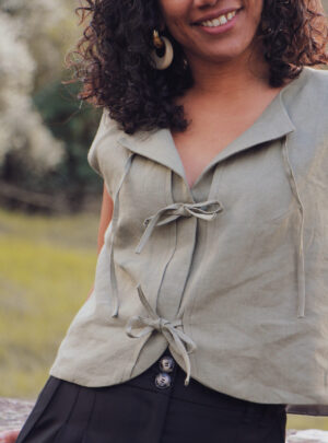 Top Léda lin kaki CARLOTTA