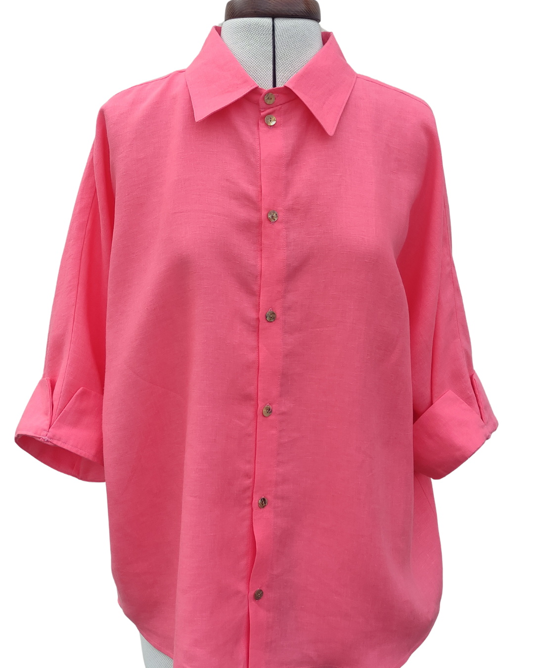 Chemise Deneb lin rose CARLOTTA