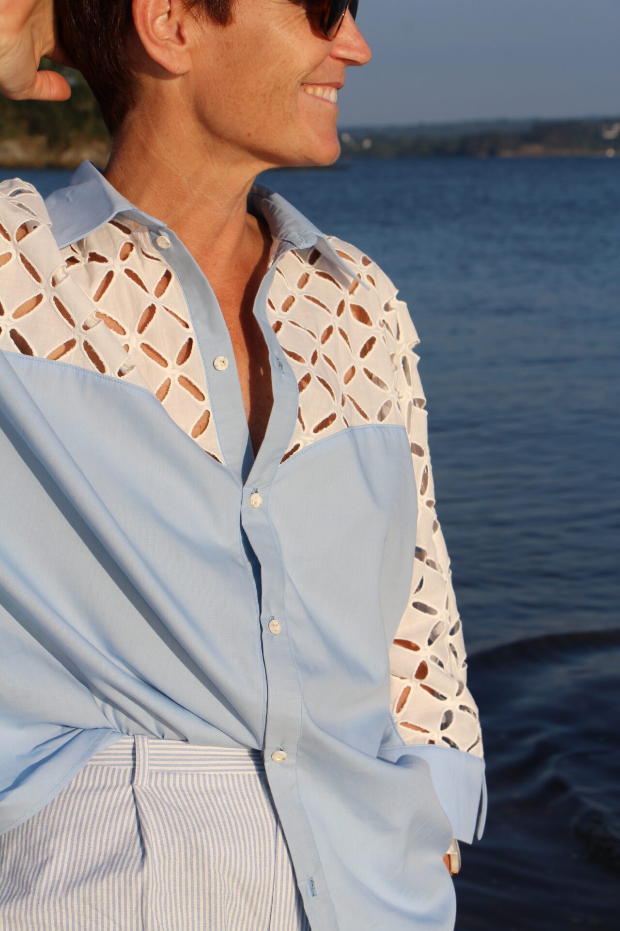 Chemise DENEB broderie anglaise