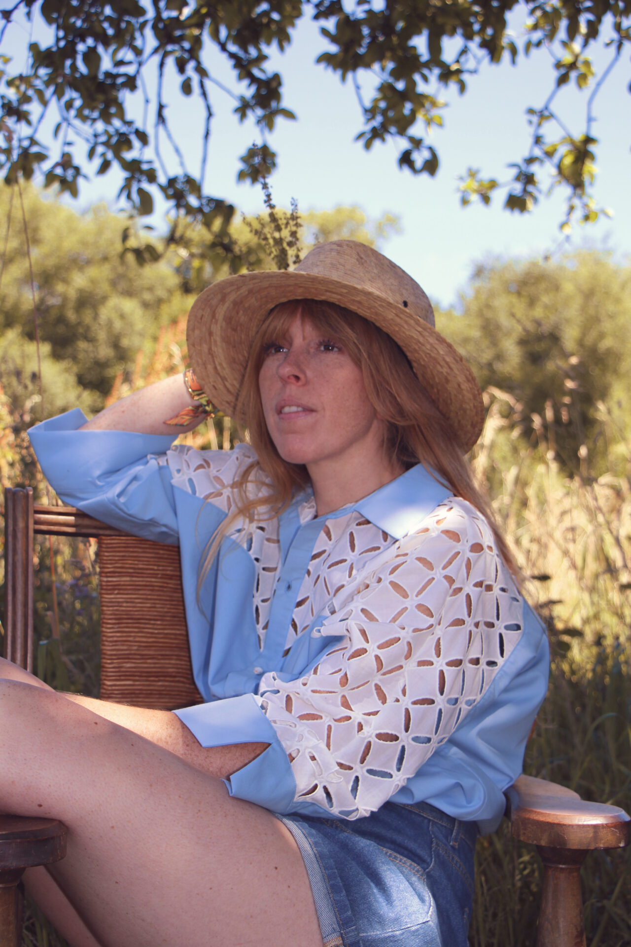 Chemise DENEB broderie anglaise