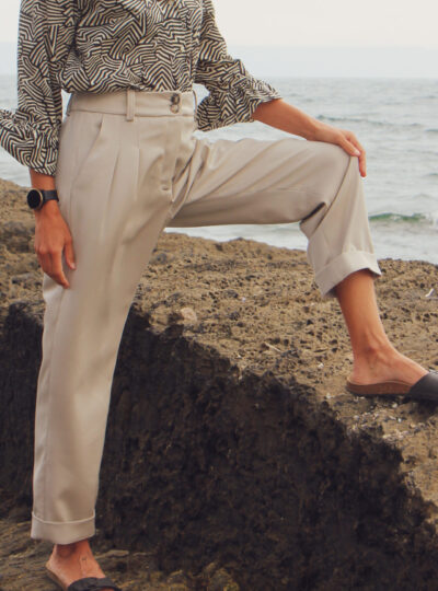 Pantalon APOLLON laine sable CARLOTTA