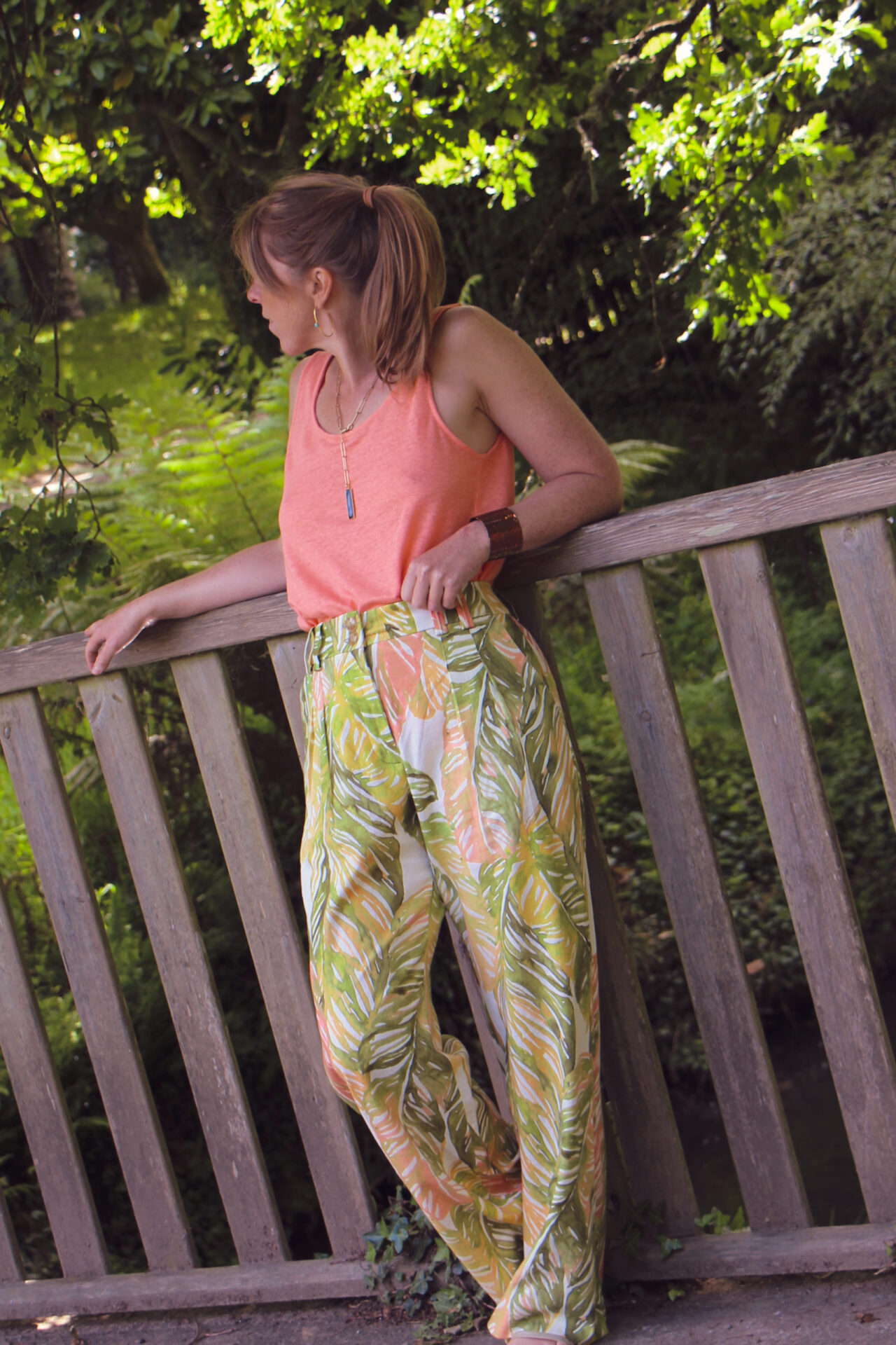 Pantalon Zeus imprimé tropical