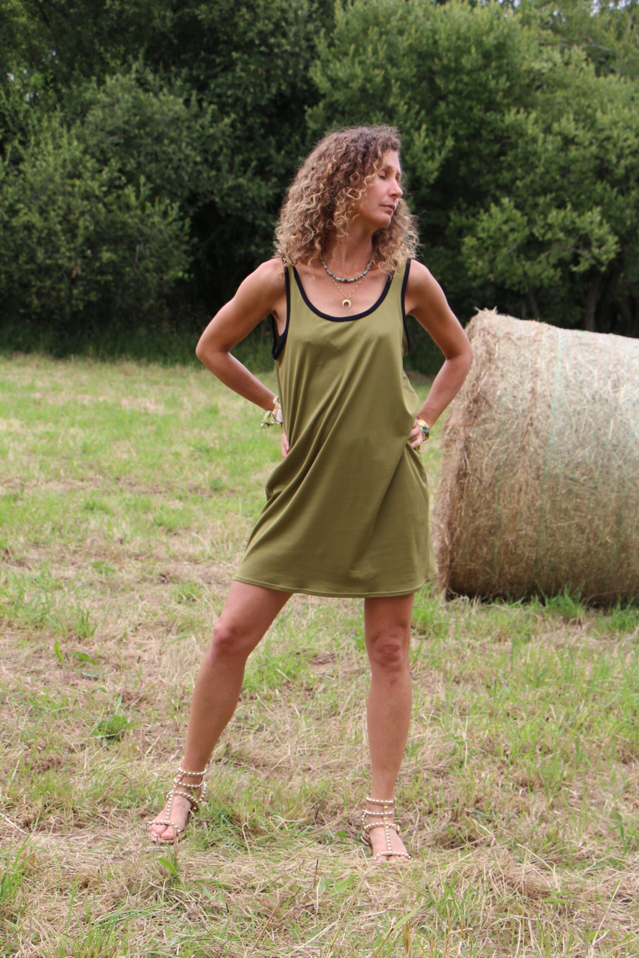 Robe Savane kaki olive