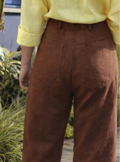 Pantalon HERMÈS lin brun