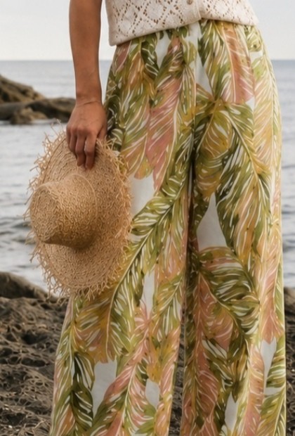Pantalon fluide tropical HÉLIOS