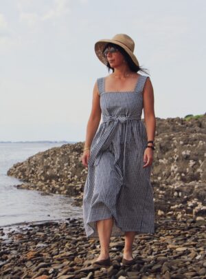 Robe SUZANNE vichy marine