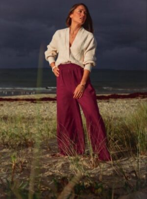 Pantalon Bobbi tencel bordeaux