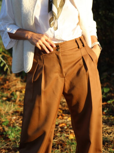 Pantalon ZEUS laine chocolat